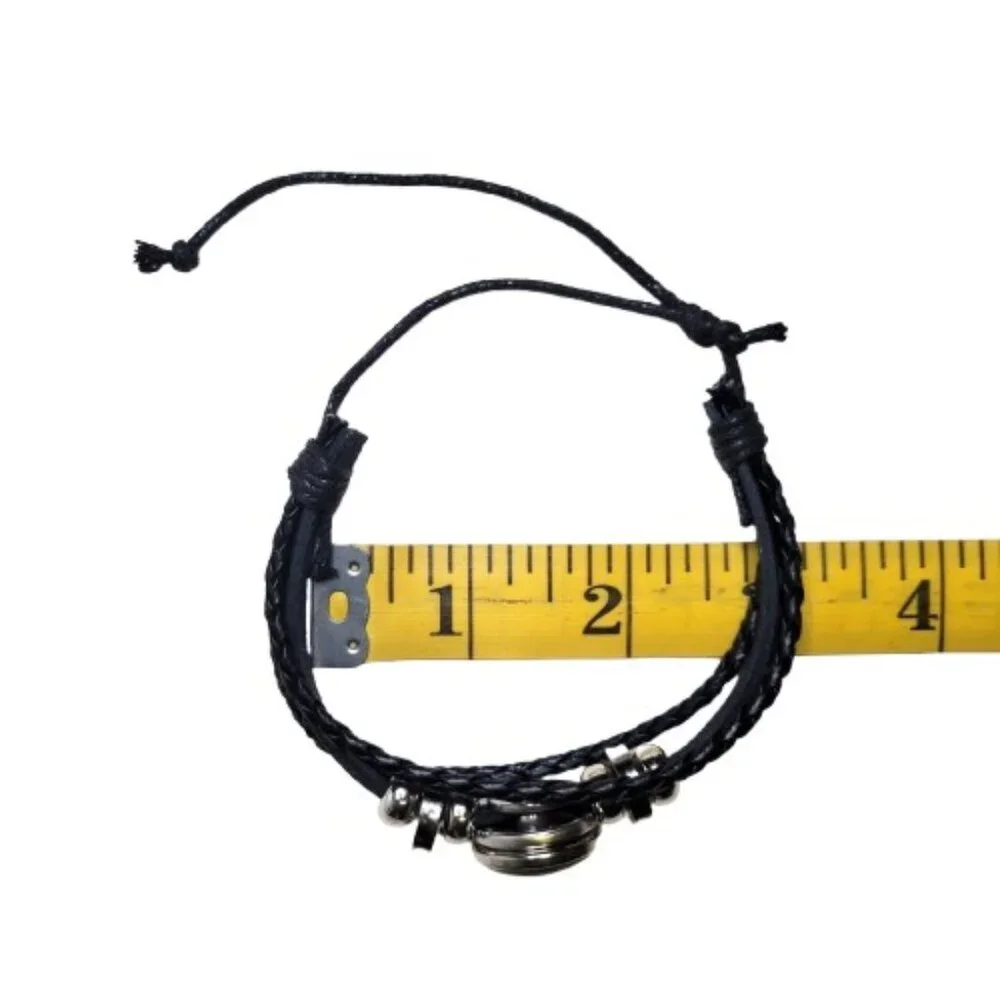 Dead & Co Faux Leather Bracelet Adjustable Steal Your Face Cabochon Charm NWOT - Picture 6 of 7